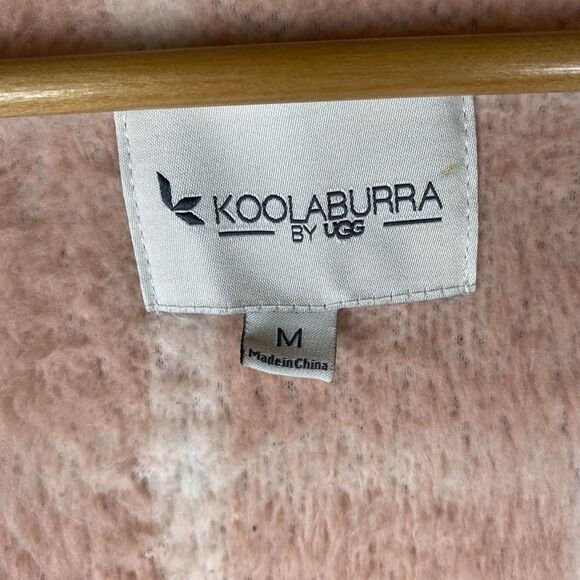 Koolaburra by UGG Women's M Brushed Back Sherpa Shacket Jacket Pink Plaid Cozy - Picture 2 of 9